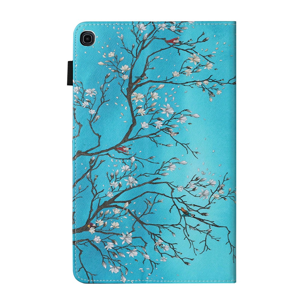 Pattern Printing Leather Card Holder Stand Tablet Protection Cover for Samsung Galaxy Tab A 10.1 (2019) T510/T515 - Flower Branch-3