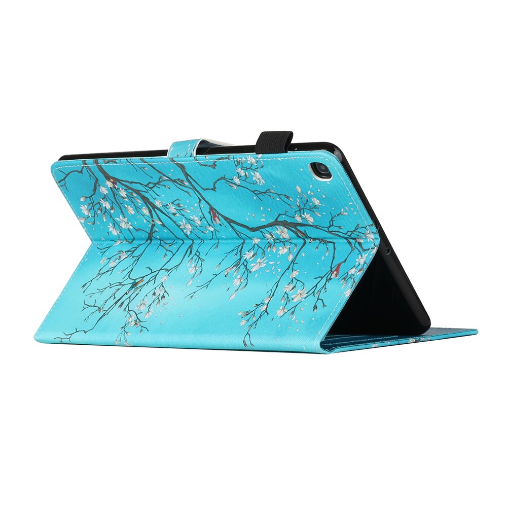 Pattern Printing Leather Card Holder Stand Tablet Protection Cover for Samsung Galaxy Tab A 10.1 (2019) T510/T515 - Flower Branch-4