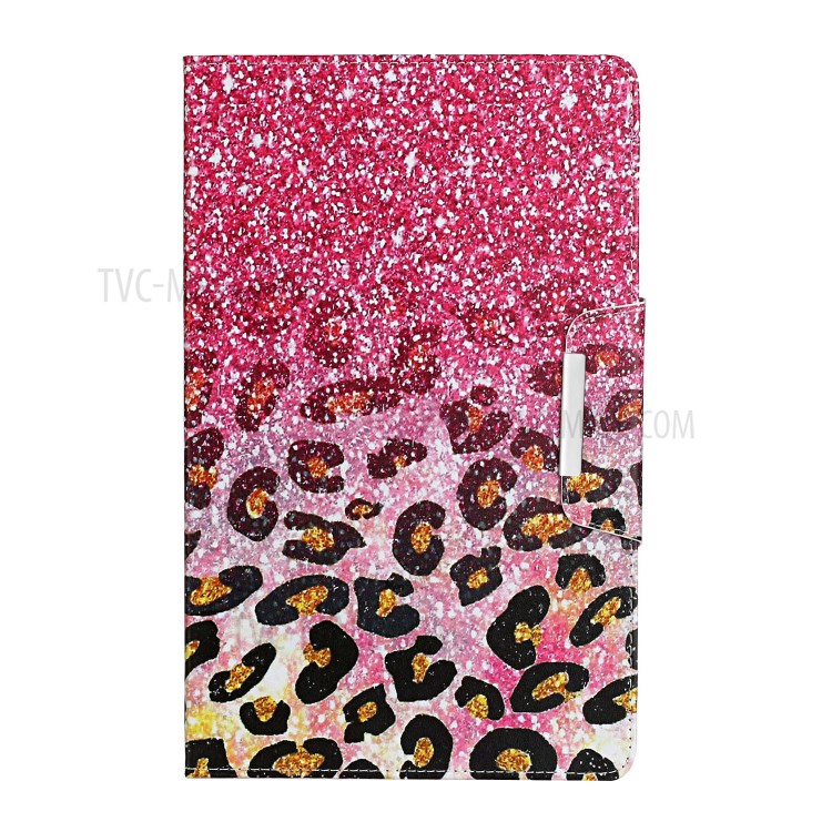 Pattern Printing Smart Leather Wallet Case for Samsung Galaxy Tab A 8.0 (2018) T387 - Leopard-2