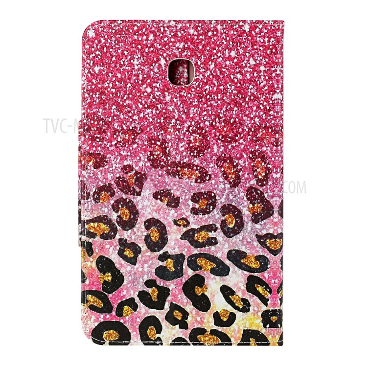 Pattern Printing Smart Leather Wallet Case for Samsung Galaxy Tab A 8.0 (2018) T387 - Leopard-3