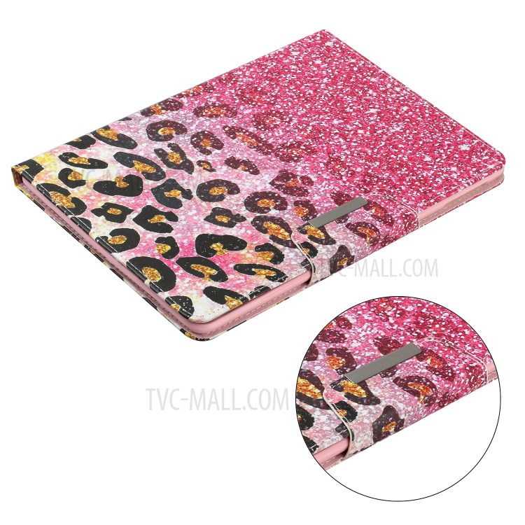 Pattern Printing Smart Leather Wallet Case for Samsung Galaxy Tab A 8.0 (2018) T387 - Leopard-5