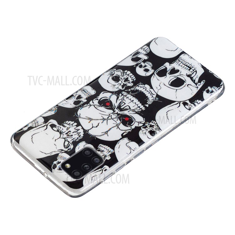 Noctilucent IMD TPU Cell Phone Case for Samsung Galaxy A31 - Cool Skulls-3