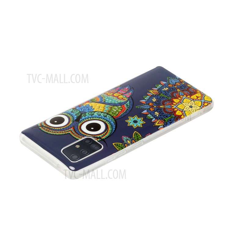 Noctilucent IMD TPU Cover Case for Samsung Galaxy A71 5G SM-A716 - Owl Pattern-3
