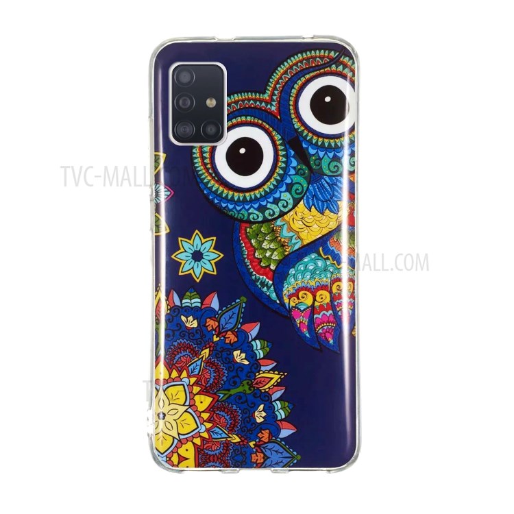 Noctilucent IMD TPU Cover Case for Samsung Galaxy A71 5G SM-A716 - Owl Pattern-4