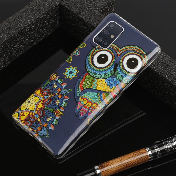 Noctilucent IMD TPU Cover Case for Samsung Galaxy A71 5G SM-A716 - Owl Pattern-5