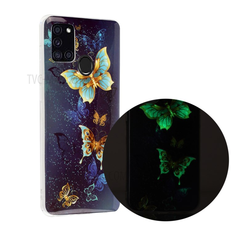 Noctilucent Patterned IMD TPU Cover for Samsung Galaxy A21s - Vivid Butterfly-1