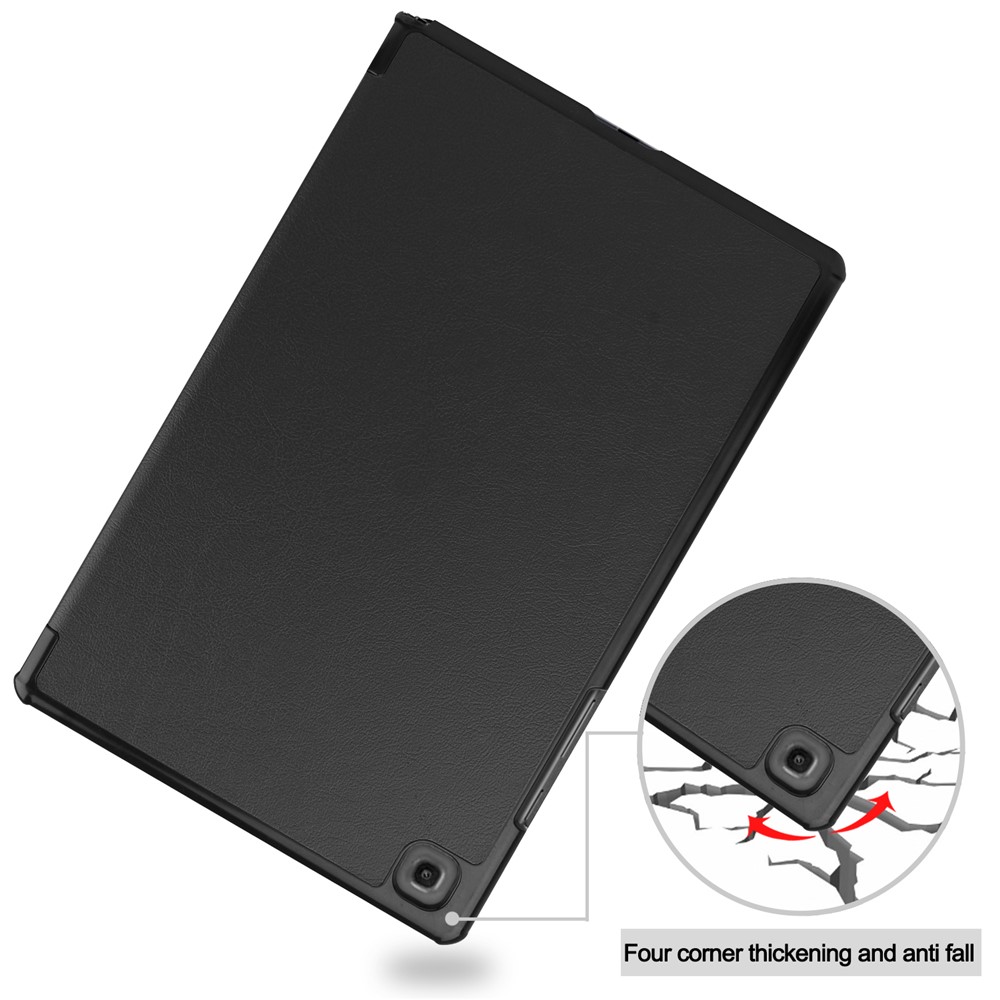Tri-fold Leather Stand Case for Samsung Galaxy Tab A7 (2020) T500 - Black-7