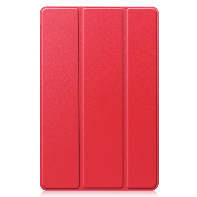 Tri-Fold Leder Stand Fall Wake / Sleep Smart Cover Für Samsung Galaxy Tab A7 (2020) T500 - Rot-9