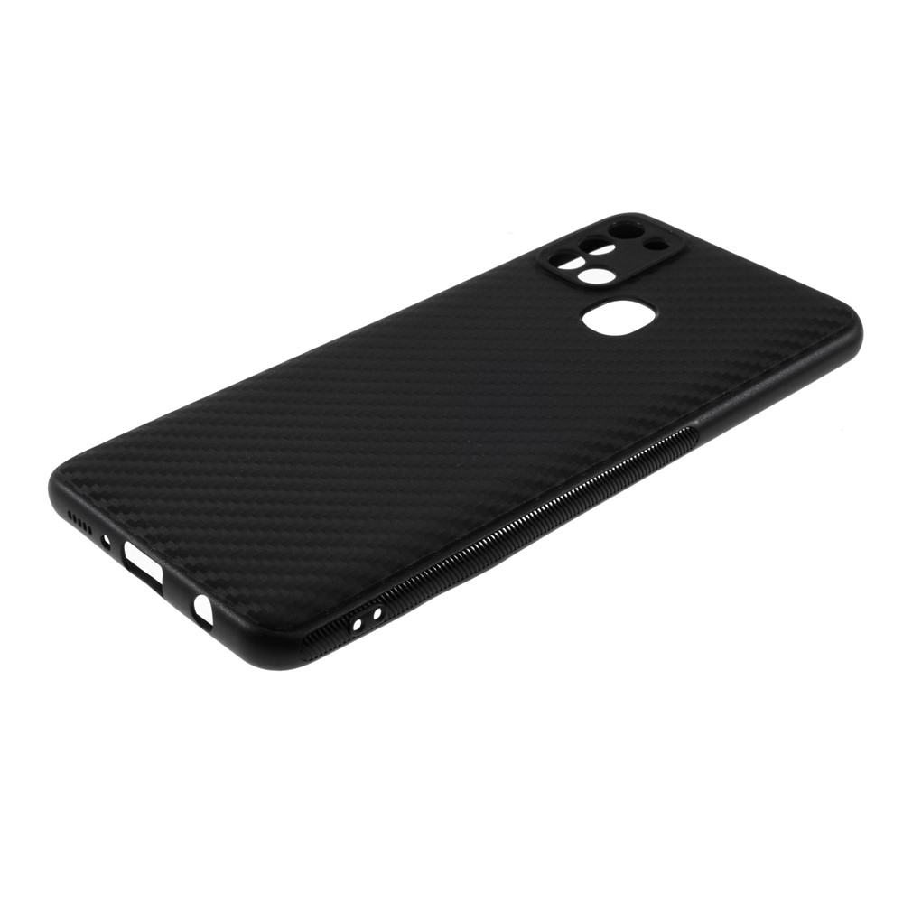 Carbon Fiber Skin TPU Cell Phone Cover for Samsung Galaxy A21s-5