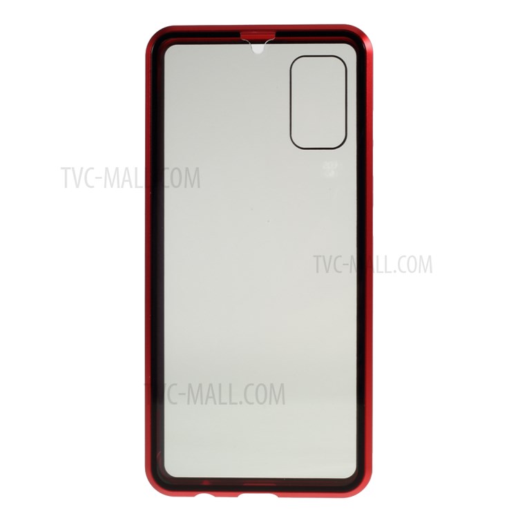 Anti-peep Metal Frame + Tempered Glass All-around Protection Cover for Samsung Galaxy A41 (Global Version) - Red-5