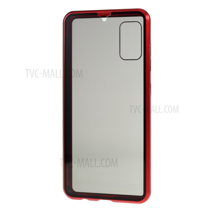Anti-peep Metal Frame + Tempered Glass All-around Protection Cover for Samsung Galaxy A41 (Global Version) - Red-6