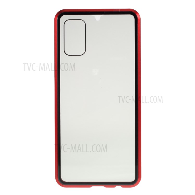 Anti-peep Metal Frame + Tempered Glass All-around Protection Cover for Samsung Galaxy A41 (Global Version) - Red-7