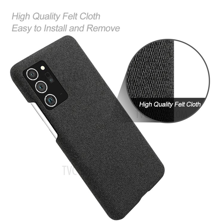 KSQ Cloth Texture PC Protective Case for Samsung Galaxy Note 20 - Black-4