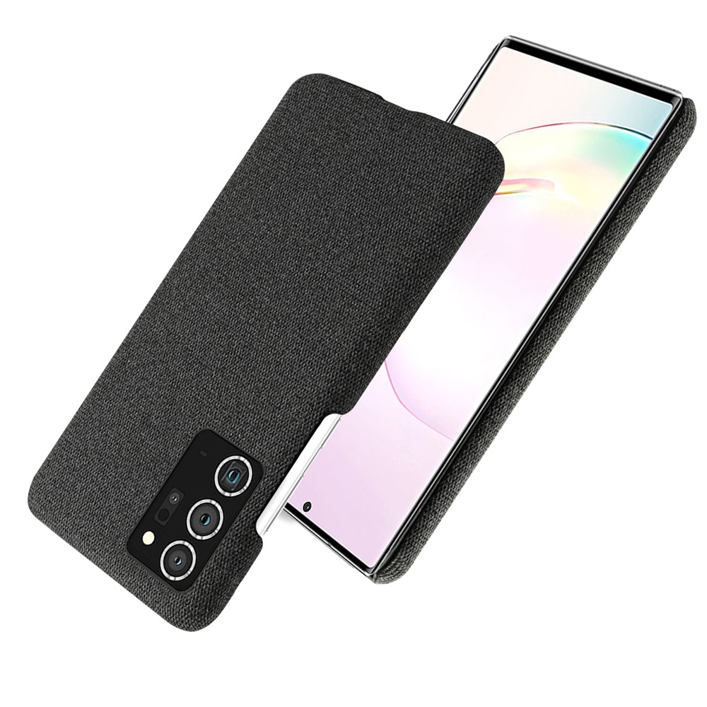 KSQ Cloth + PC Protective Cover for Samsung Galaxy Note20 Ultra/Note20 Ultra 5G- Black-2