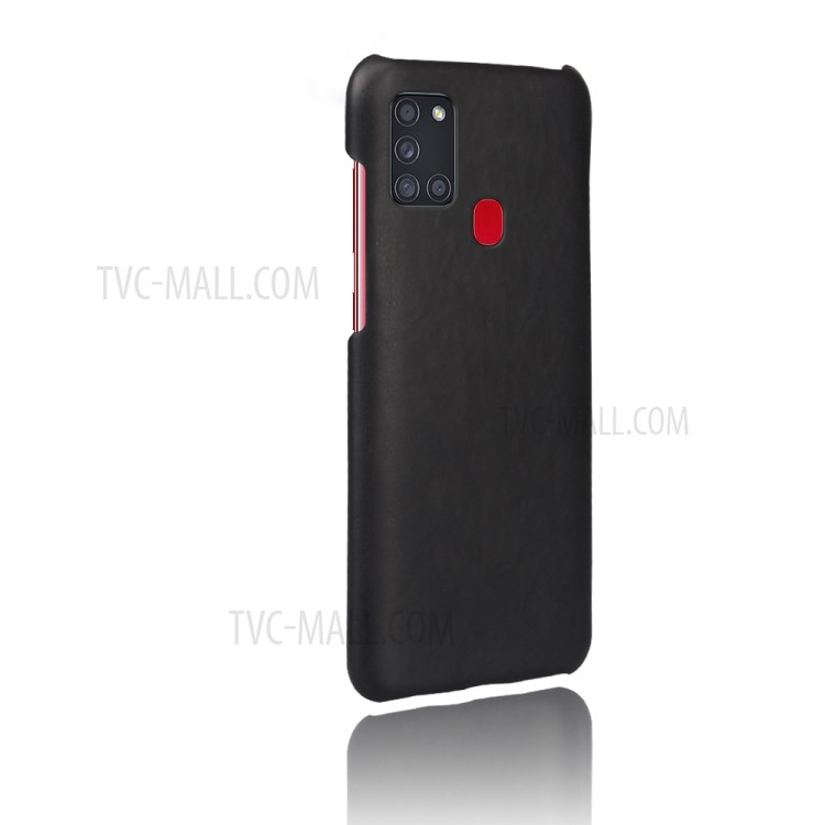 KSQ Crazy Horse PU Leather Coated PC Case for Samsung Galaxy A21s - Black-4