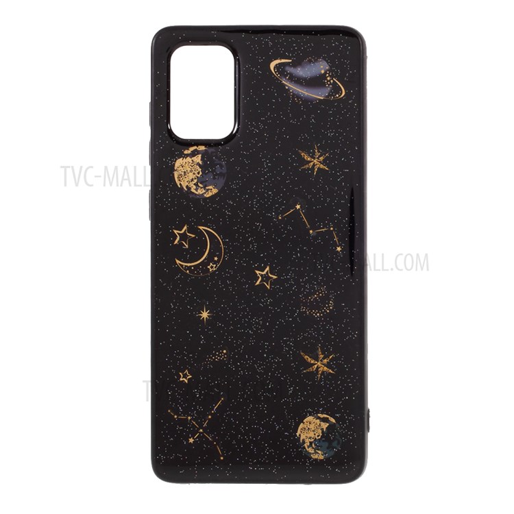 Starry Sky Glitter Powder TPU Shell for Samsung Galaxy A71 SM-A715 - Black-1