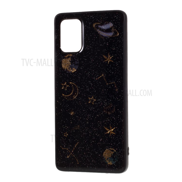 Starry Sky Glitter Powder TPU Shell for Samsung Galaxy A71 SM-A715 - Black-2