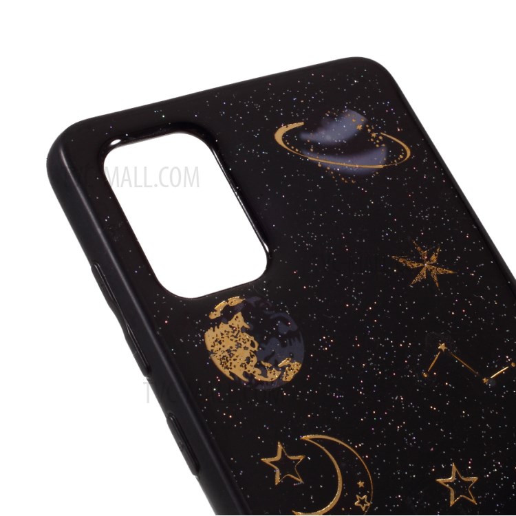 Starry Sky Glitter Powder TPU Shell for Samsung Galaxy A71 SM-A715 - Black-4