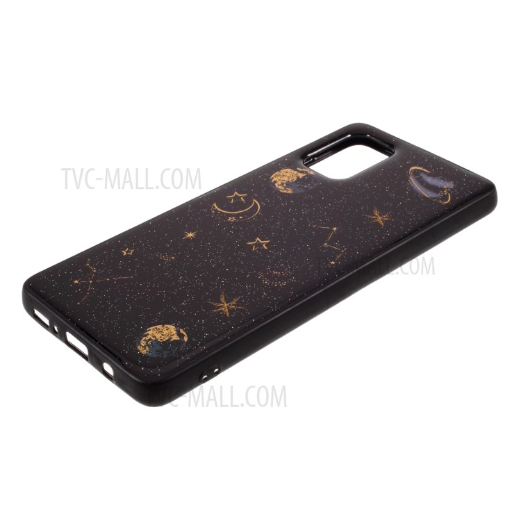 Starry Sky Glitter Powder TPU Shell for Samsung Galaxy A71 SM-A715 - Black-5