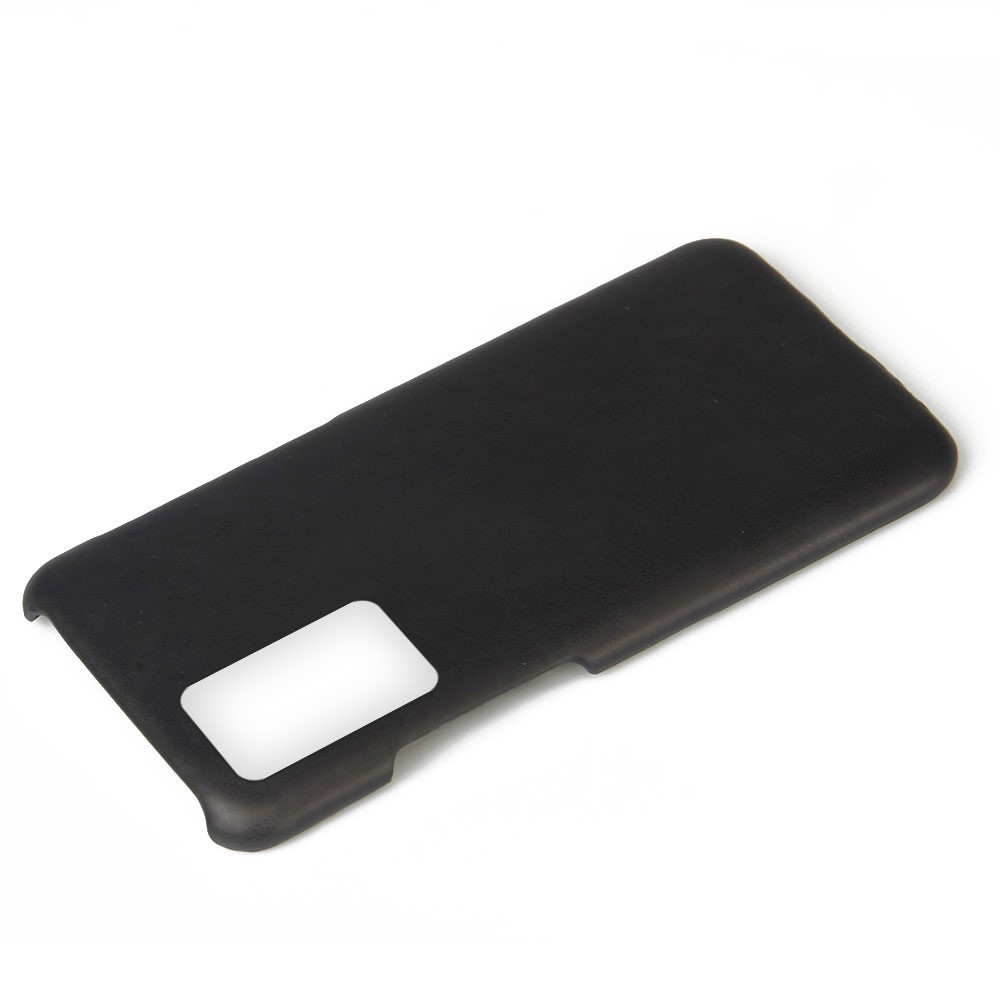 KSQ Crazy Horse Skin PU Leather Coated PC Shell Hard Case for Samsung Galaxy Note 20 - Black-2