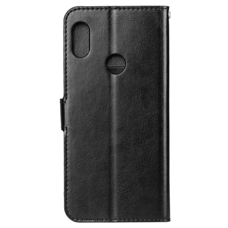 Coque en Cuir Magnétique Craquée Pour Samsung Galaxy A20s - le Noir