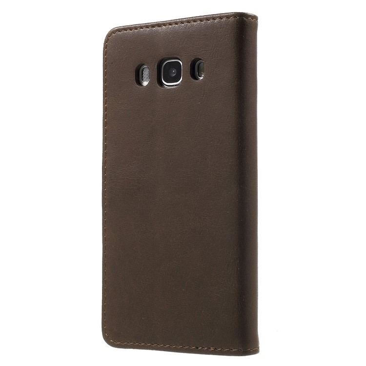 Crazy Horse Wallet Leather Phone Case para Samsung Galaxy J5 (2016) - café-2