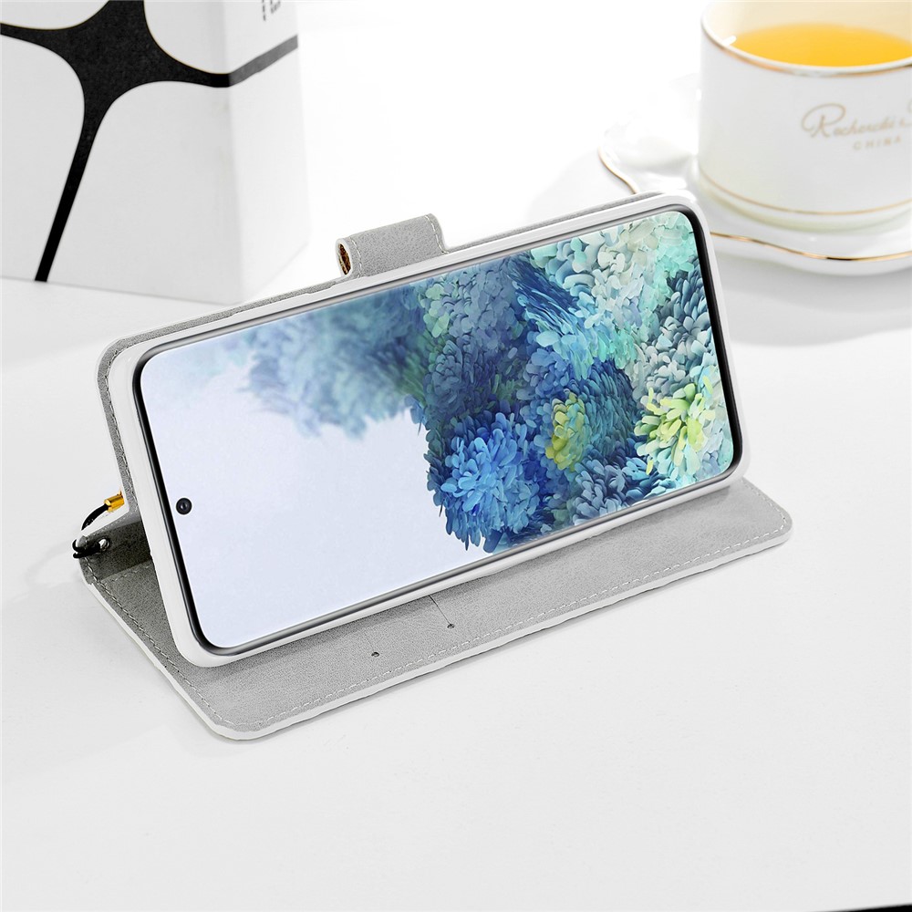 Portefeuille Épissage Poudre Pailleté Couverture En Cuir De Support Pour Samsung Galaxy S20 - Noir-11