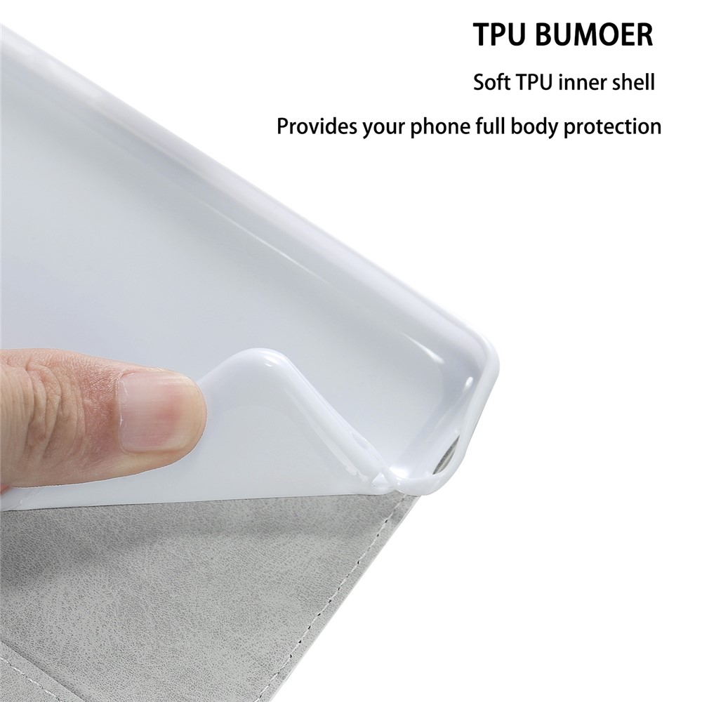 Glittery Powder Splicing Wallet Stand Leather Cover for Samsung Galaxy S20 - Silver-8