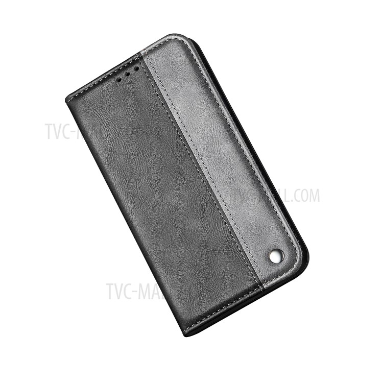 Auto-absorbed Business Splice Style Leather Cover Stand Case with Card Slot for Samsung Galaxy S20 Ultra - Grey-2