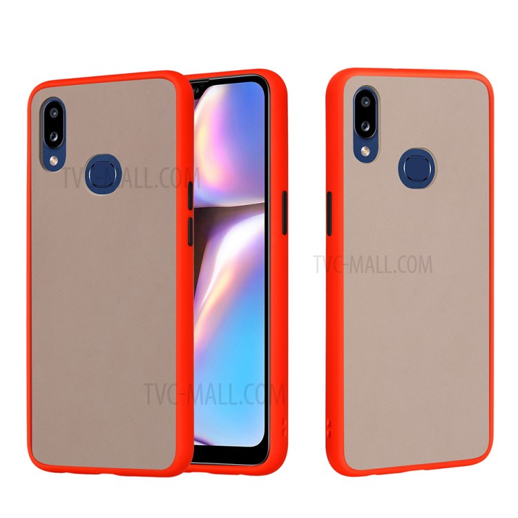 Frosted Skin Drop-resistant PC + TPU Hybrid Shell for Samsung Galaxy A10s - Red-1