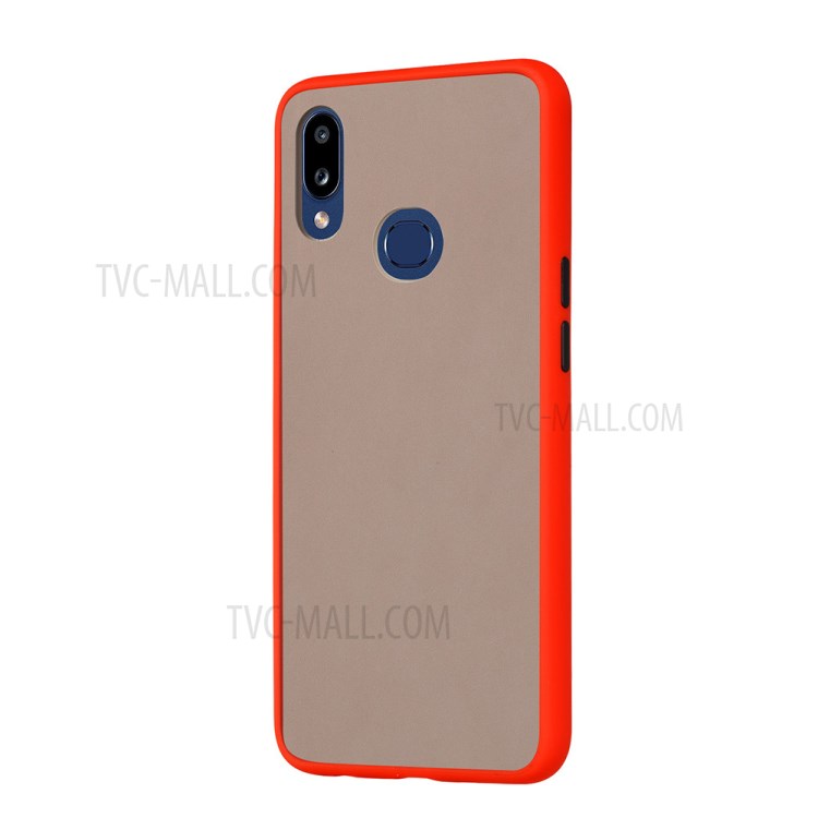 Frosted Skin Drop-resistant PC + TPU Hybrid Shell for Samsung Galaxy A10s - Red-2