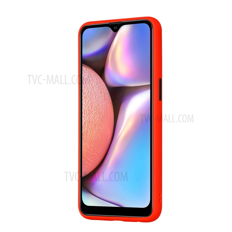 Frosted Skin Drop-resistant PC + TPU Hybrid Shell for Samsung Galaxy A10s - Red-3