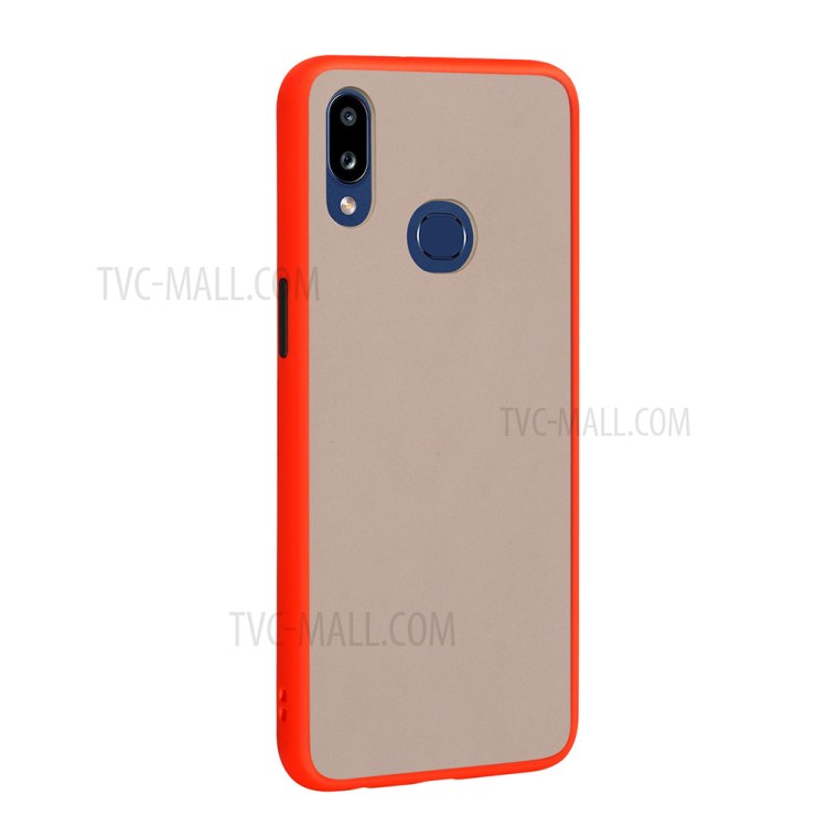 Frosted Skin Drop-resistant PC + TPU Hybrid Shell for Samsung Galaxy A10s - Red-4