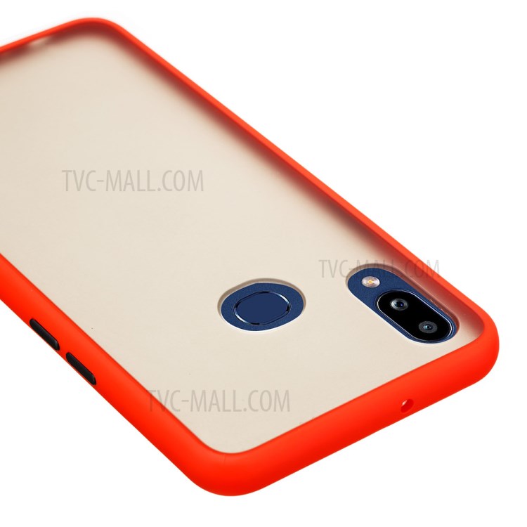 Frosted Skin Drop-resistant PC + TPU Hybrid Shell for Samsung Galaxy A10s - Red-5