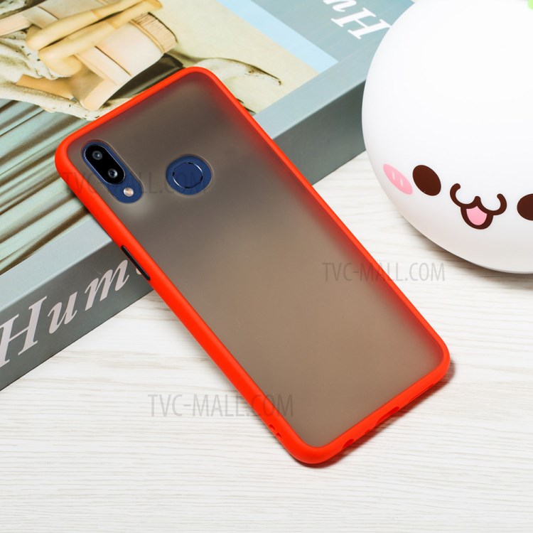 Frosted Skin Drop-resistant PC + TPU Hybrid Shell for Samsung Galaxy A10s - Red-7