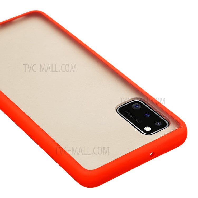 Matte Skin Drop-resistant Cover PC + TPU Hybrid Case for Samsung Galaxy A41 (Global Version) - Red-5