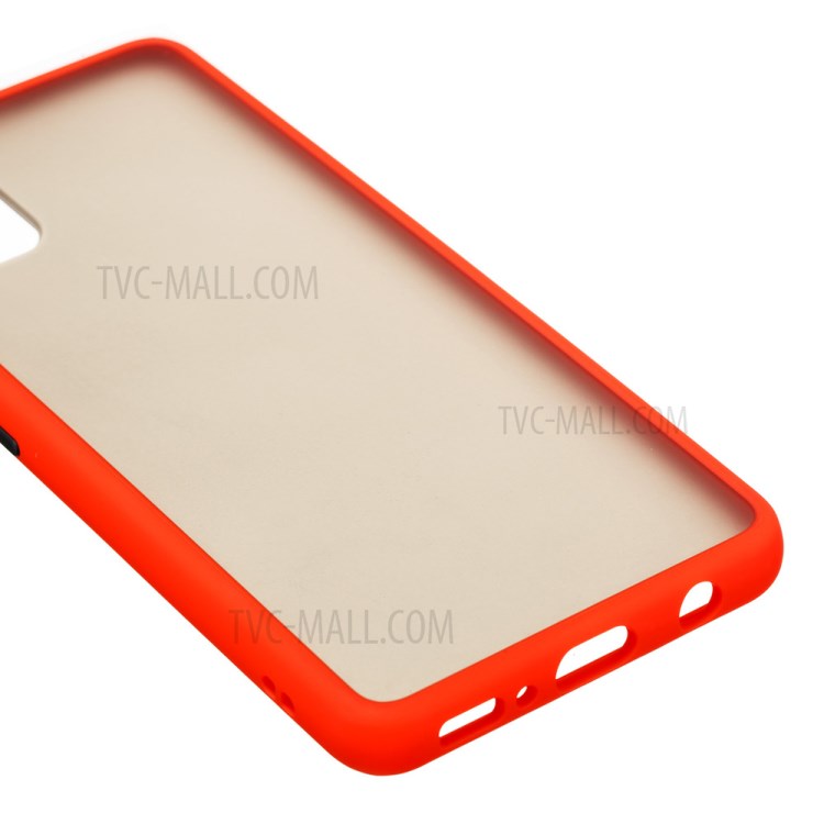 Matte Skin Drop-resistant Cover PC + TPU Hybrid Case for Samsung Galaxy A41 (Global Version) - Red-6