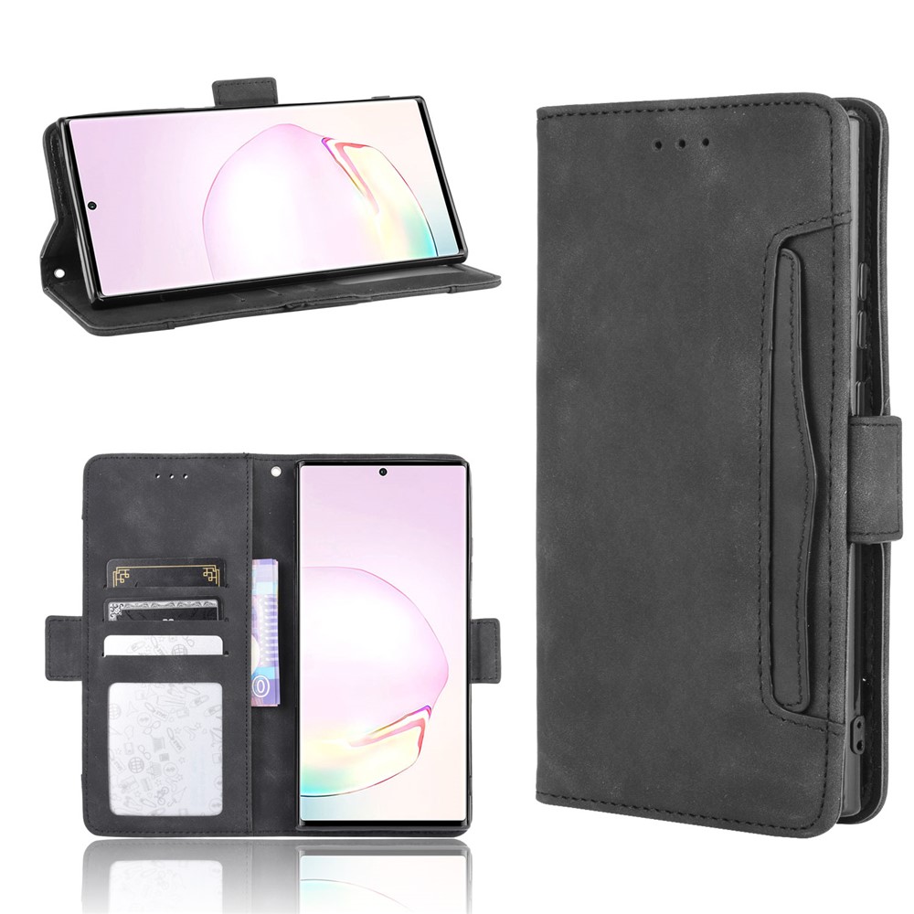 Multiple Card Slots Wallet Shell Leather Cell Phone Case for Samsung Galaxy Note20 Ultra - Black-1