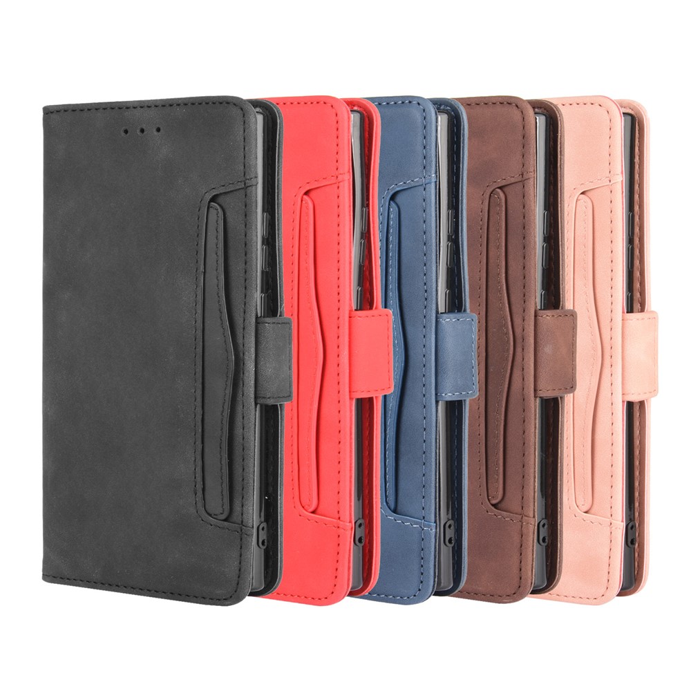 Multiple Card Slots Wallet Shell Leather Cell Phone Case for Samsung Galaxy Note20 Ultra - Black-15