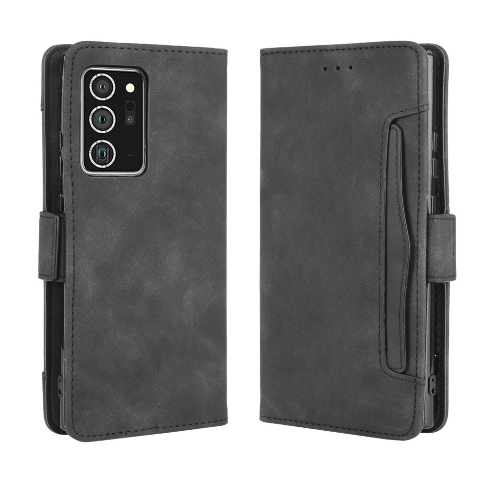 Multiple Card Slots Wallet Shell Leather Cell Phone Case for Samsung Galaxy Note20 Ultra - Black-2