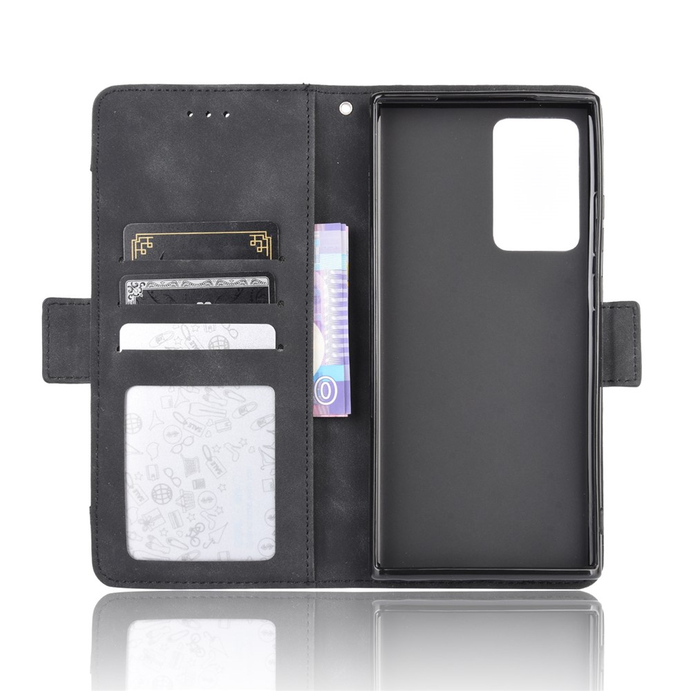 Multiple Card Slots Wallet Shell Leather Cell Phone Case for Samsung Galaxy Note20 Ultra - Black-5