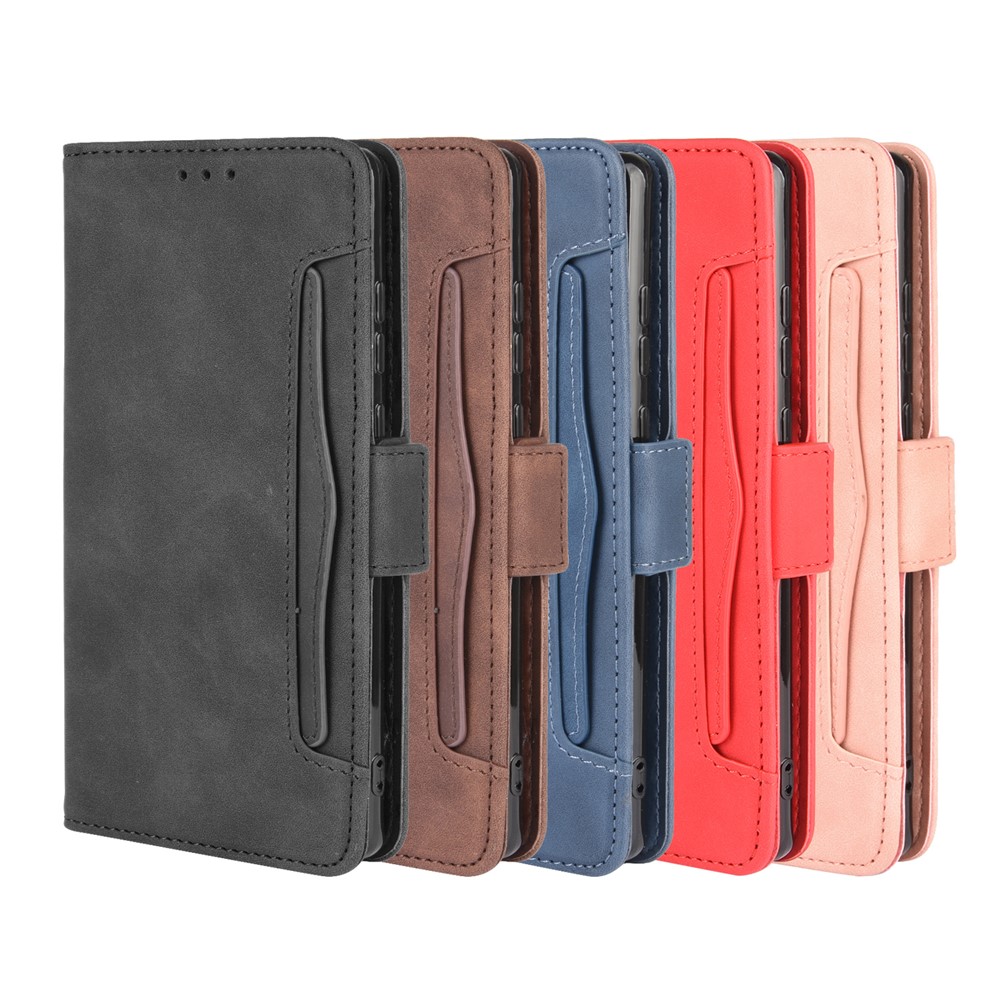 Multiple Card Slots Wallet Leather Phone Cover for Samsung Galaxy Note 20 - Black-12