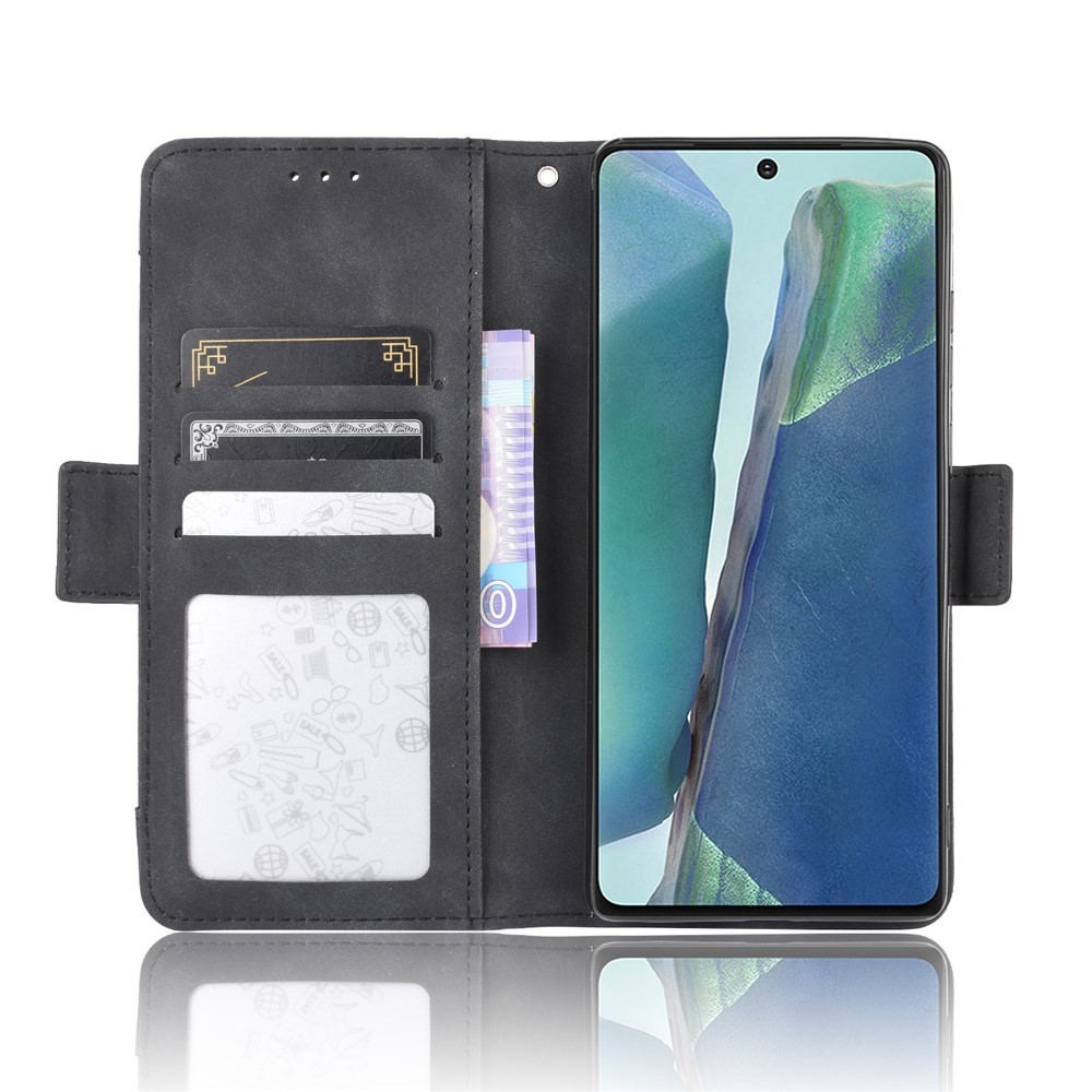 Multiple Card Slots Wallet Leather Phone Cover for Samsung Galaxy Note 20 - Black-7