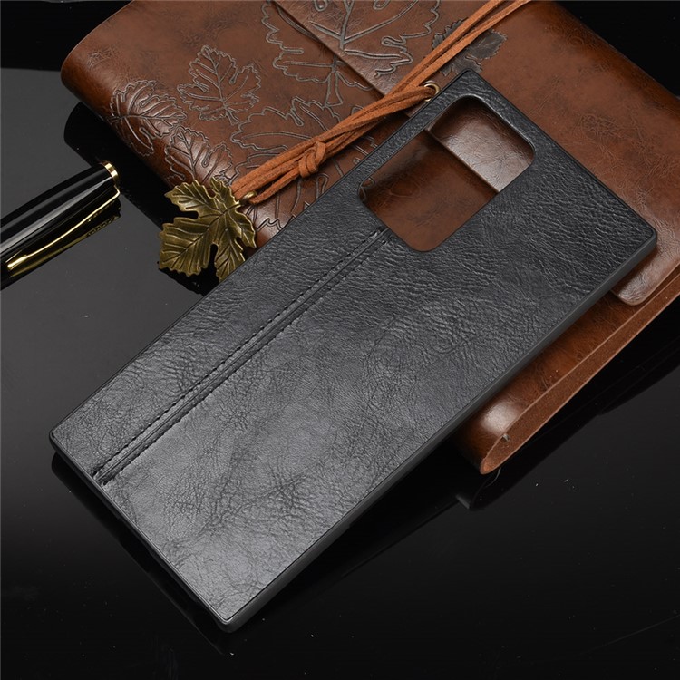 PU Leather Coated PC + TPU Mobile Phone Case for Samsung Galaxy Note20 Ultra - Black-8