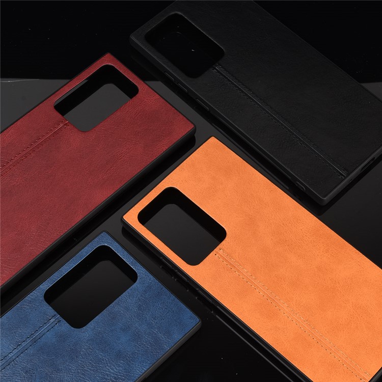 PU Leather Coated PC + TPU Mobile Phone Case for Samsung Galaxy Note20 Ultra - Black-9