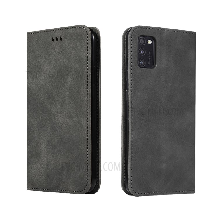 Auto-absorbed Business Style PU Leather Shell with Card Slots for Samsung Galaxy A41 (Global Version) - Black-2