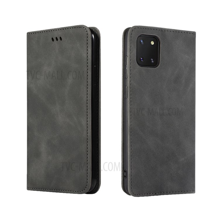 Auto-absorbed Business Style PU Leather Cover for Samsung Galaxy A81/Note 10 Lite/M60s - Black-2