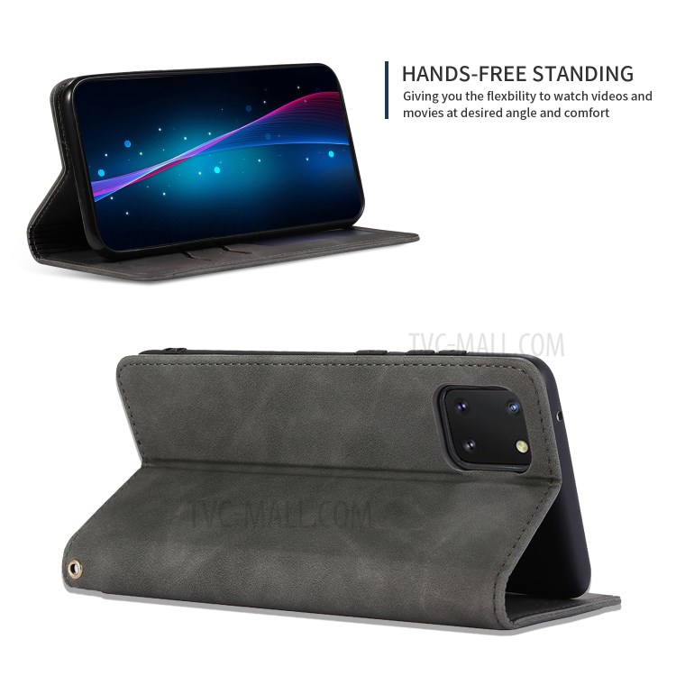 Auto-absorbed Business Style PU Leather Cover for Samsung Galaxy A81/Note 10 Lite/M60s - Black-5