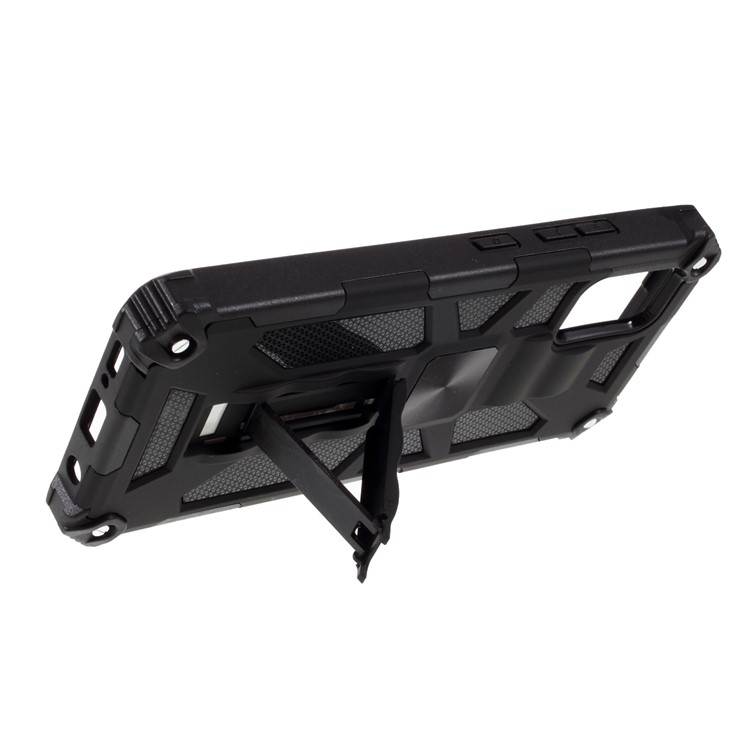 Kickstand Armor Dropproof Shell PC TPU Shell with Magnetic Metal Sheet for Samsung Galaxy A51 5G SM-A516 - Black-7
