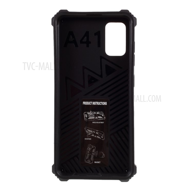 Shell TPU de PC de Armadura Para Samsung Galaxy A41 (versión Global) - Negro-2